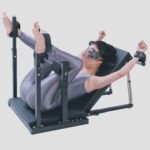 Black Adjustable Restraint Table for Sensory Exploration