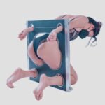 Black Open Restraint Frame with Adjustable Access - Image 9