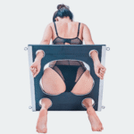 Black Open Restraint Frame with Adjustable Access