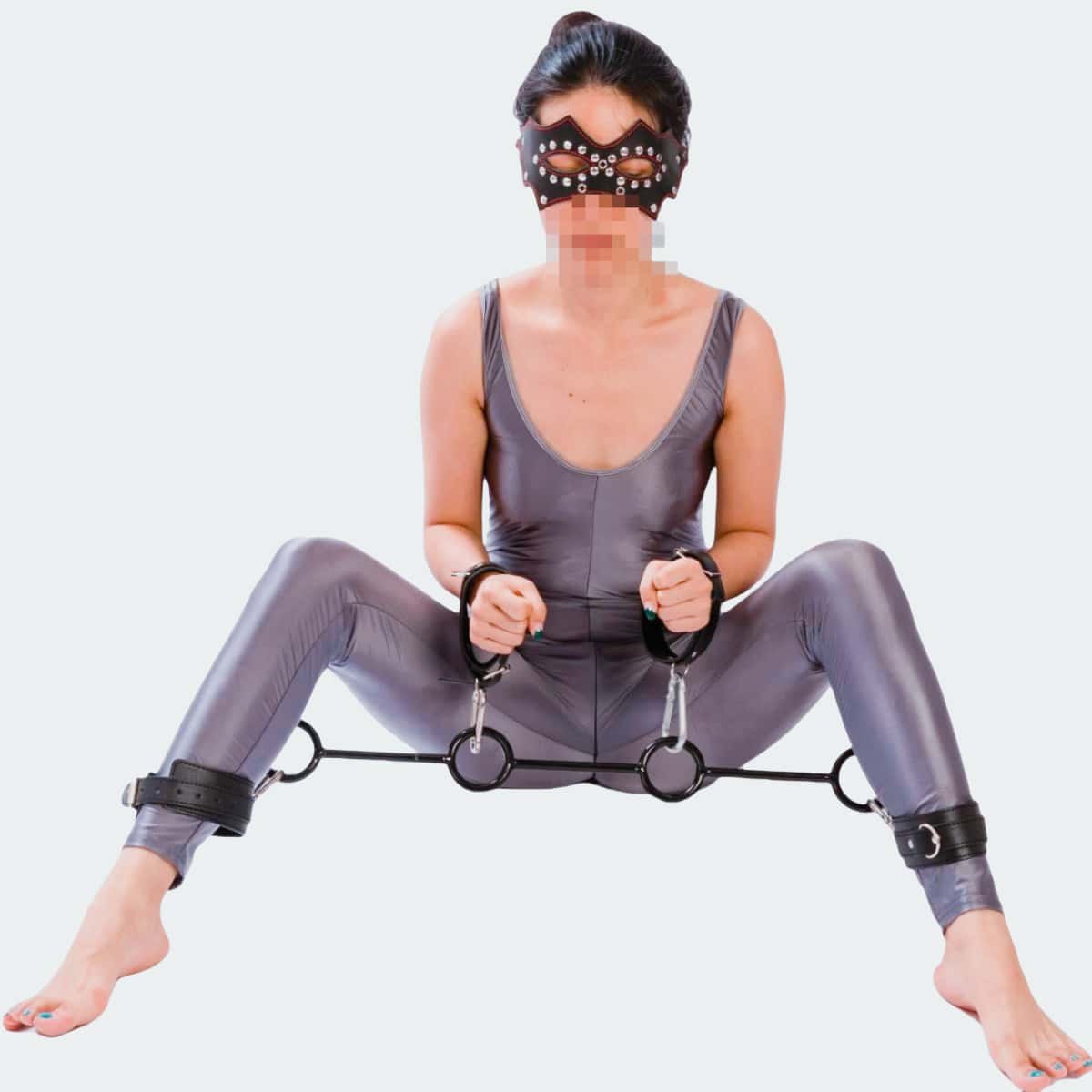 SF102_Main Black Restraint Bar with Adjustable Cuffs - Image 1