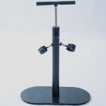 Black Adjustable Restraint Stand with Cuffs - Image 3