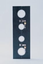 Black Bondage Restraint Board with Adjustable Cuffs - Image 4