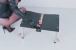 Black Versatile Pleasure Restraint Bench with Adjustable Clamps - Image 7