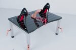Black Versatile Pleasure Restraint Bench with Adjustable Clamps - Image 5