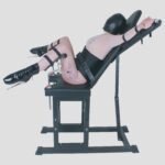 Black Adjustable Pleasure Stimulation Chair with Multi-Function Restraints - Image 8