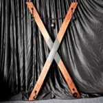 Brown Restraint Bondage Cross with Adjustable Hardware - Image 4