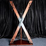 Brown Restraint Bondage Cross with Adjustable Hardware - Image 17