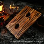 Dark Wood Bondage Board with Dual Restraint Openings - Image 21