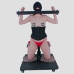 Black Adjustable Bondage Submission Frame with Multi-Angle Positioning - Image 20