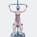 Black Adjustable Suspension Bondage Rack with Restraint System