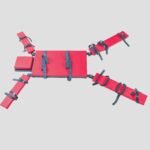 Red Adjustable Restraint Cross Frame with Secure Strapping System - Image 6