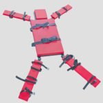 Red Adjustable Restraint Cross Frame with Secure Strapping System - Image 4