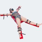 Red Adjustable Restraint Cross Frame with Secure Strapping System - Image 3
