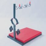 Red Restraint Submission Platform with Candle Holders - Image 4