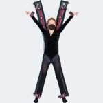 Black Restraint Cross with Adjustable Straps