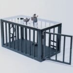 Transparent Black Restraint Cage with Detachable Lid - Image 7