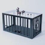 Transparent Black Restraint Cage with Detachable Lid - Image 6