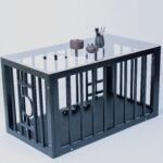 Transparent Black Restraint Cage with Detachable Lid - Image 5
