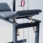 Black Restraint Chair with Adjustable Chains - Image 3