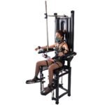 Black Adjustable Restraint Throne with Overhead Attachment - Image 10