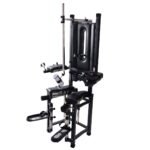Black Adjustable Restraint Throne with Overhead Attachment - Image 4