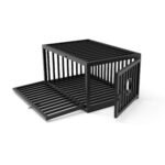 Black Squatting Restraint Cage with Access Port - Image 4