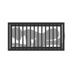 Black Squatting Restraint Cage with Access Port - Image 3