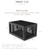 Black Squatting Restraint Cage with Access Port - Image 11