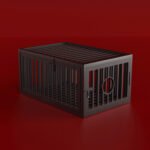 Black Squatting Restraint Cage with Access Port - Image 7