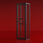 Black Restraint Cage for Bondage Play with Access Port - Image 3