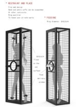 Black Restraint Cage for Bondage Play with Access Port - Image 17