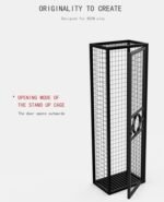 Black Restraint Cage for Bondage Play with Access Port - Image 16