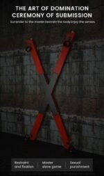 Red Restraint X-Frame - Versatile Bondage Support Stand - Image 9