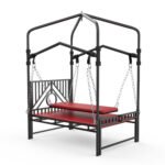 Red Suspension Bondage Frame with Adjustable Swing