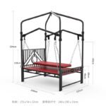Red Suspension Bondage Frame with Adjustable Swing - Image 3