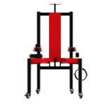 Red Restraint BDSM Chair with Adjustable Bindings - Image 2