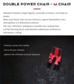 Red Restraint BDSM Chair with Adjustable Bindings - Image 7