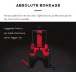 Red Restraint BDSM Chair with Adjustable Bindings - Image 8