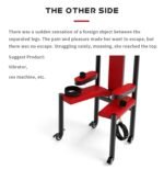 Red Restraint BDSM Chair with Adjustable Bindings - Image 10