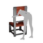 Red Restraint BDSM Chair with Adjustable Bindings - Image 3