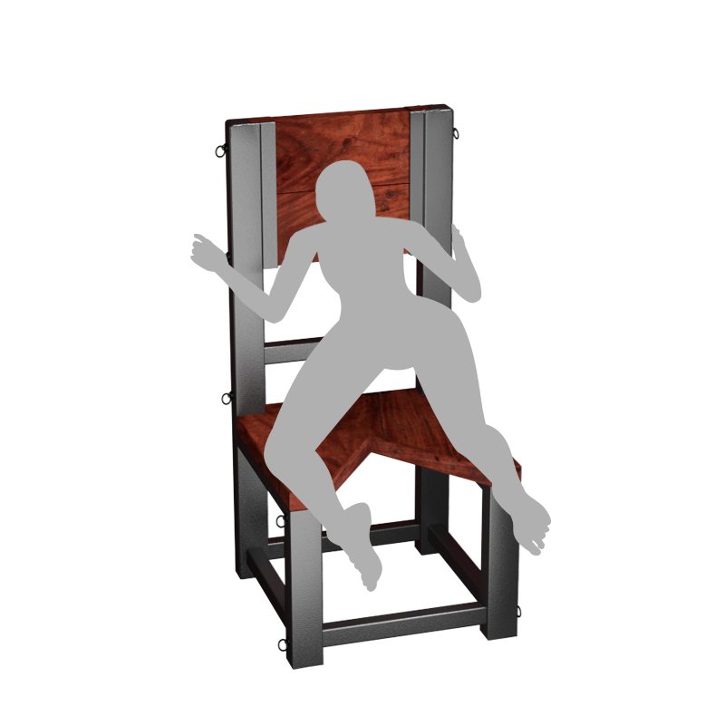 SF163_Main Red Restraint BDSM Chair with Adjustable Bindings - Image 1