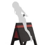 Black and Red Spanking Bench with Adjustable Height