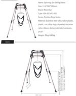 Silver Adjustable Swing Frame for Sensual Play - Image 4