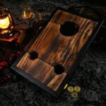 Dark Wood Bondage Stool with Restraint Openings - Image 9