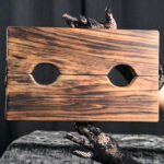 Dark Wood Bondage Board with Dual Restraint Openings - Image 16