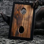 Dark Wood Bondage Board with Dual Restraint Openings - Image 7
