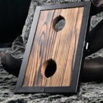 Dark Wood Bondage Board with Dual Restraint Openings - Image 6