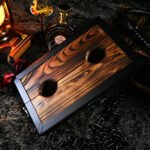 Dark Wood Bondage Board with Dual Restraint Openings - Image 2
