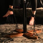 Brown Bondage Throne with Adjustable Restraint Features - Image 9