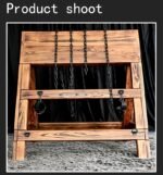 Brown Bondage Bench with Adjustable Restraints - Image 15